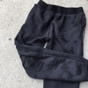 Black Lacey sweatpants